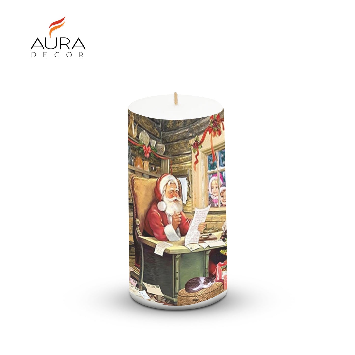 Pillar Candle Christmas 3*6 inch Unscented