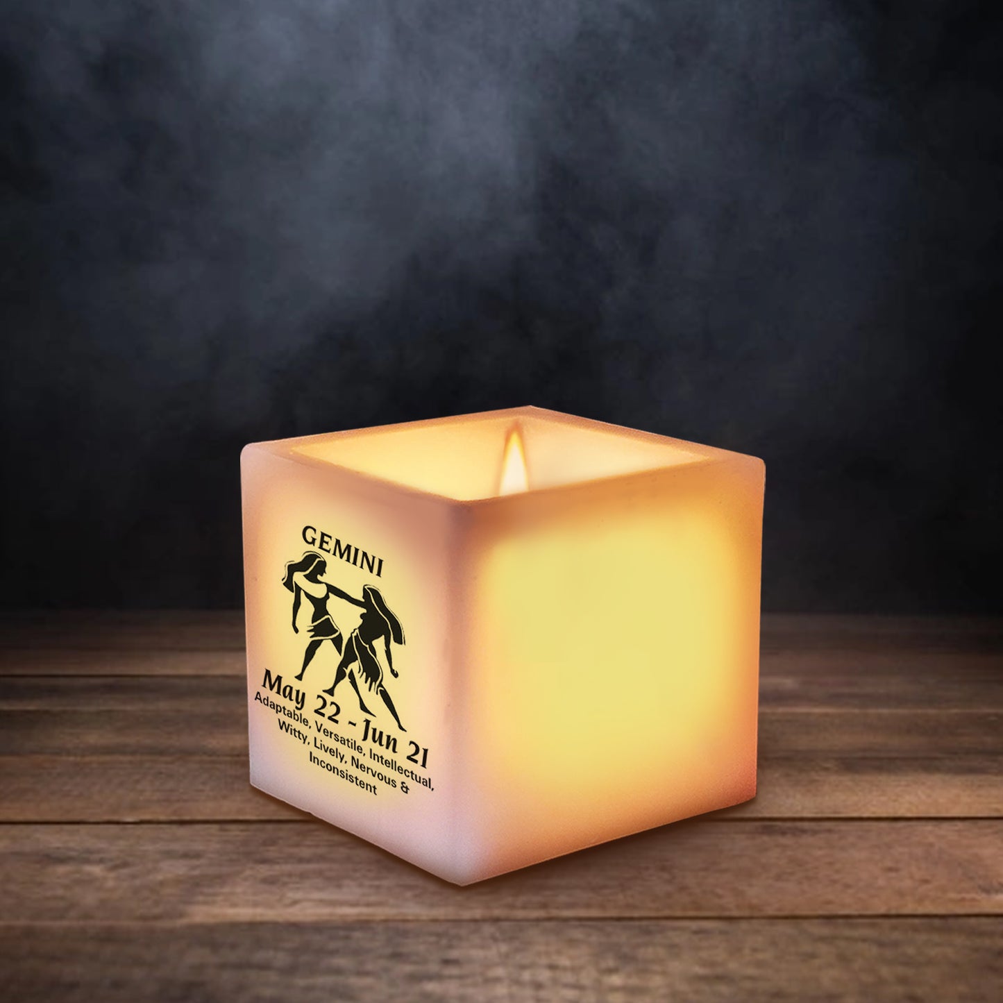 Zodiac Square Hollow Candles 3*3*3 inch ( Pack of 12 )