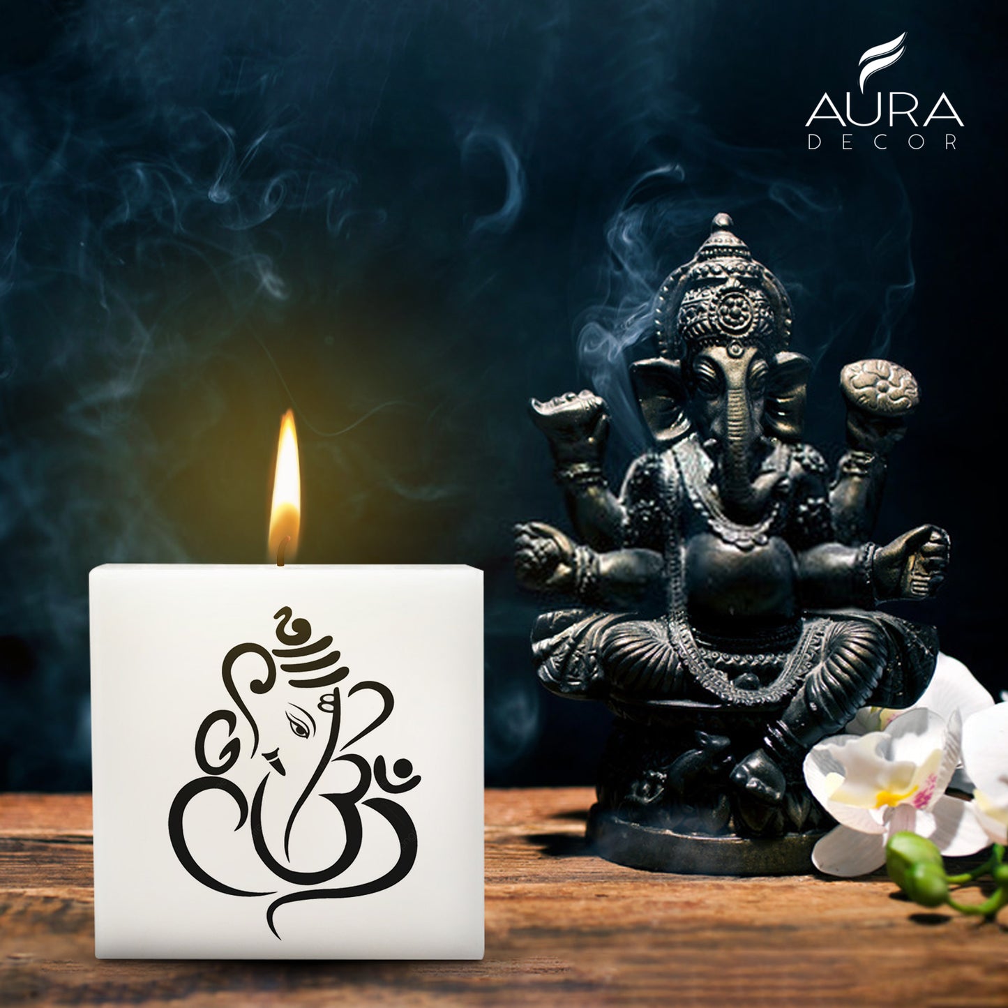 Divine Ganesha Candle 3*3*3 Inch Unscented