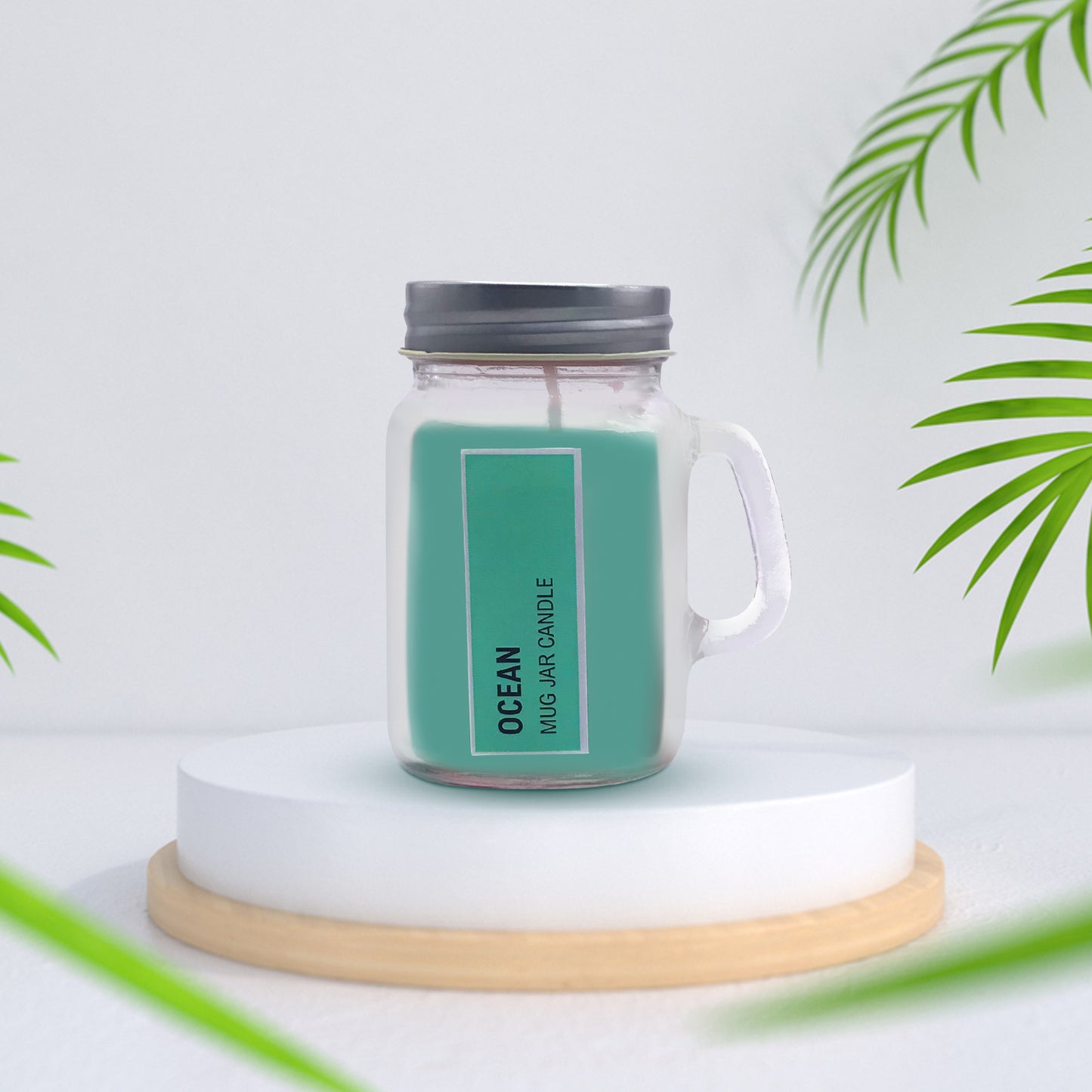 AuraDecor Mug Jar Candle ( Ocean Fragrance )
