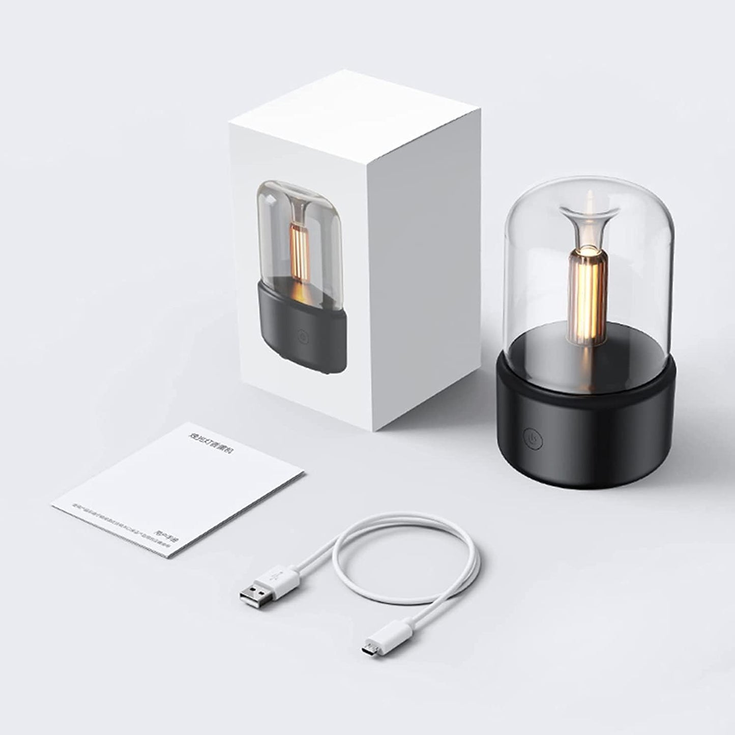 Bulk Buy AuraDecor Candlelight Style Diffuser 120mL Auto-Shut Off Mist Humidifier Warm White Night Light( 10 Pcs )