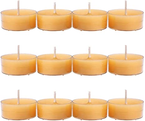 Pack of  Bees Wax Tealight ( 100% Pure , Organic Natural ) ( Pack of 6 Tealights )