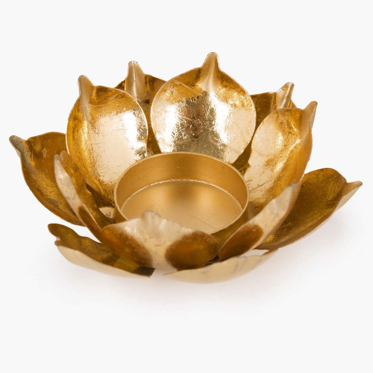 Lotus Shape Tealight Holder Gift Set of 2 - auradecor.co.in
