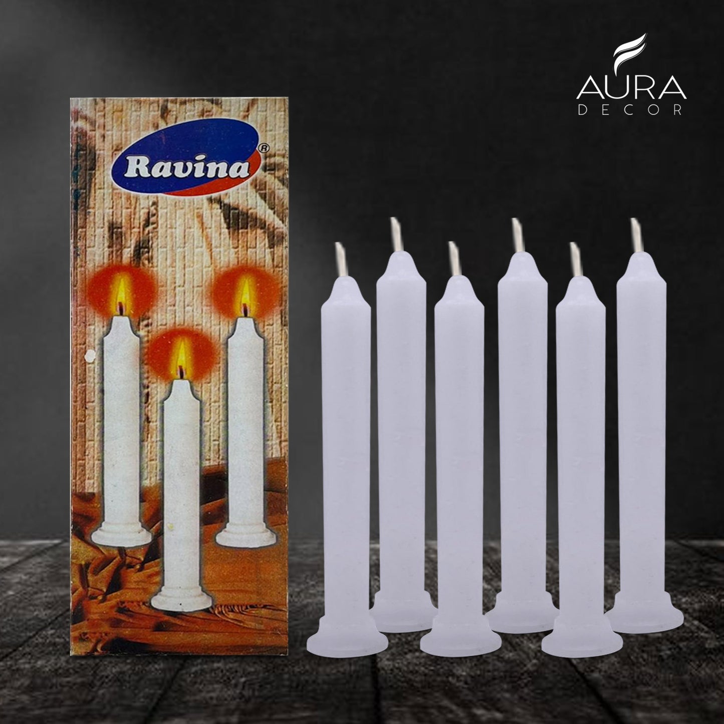 Brown Ravina Candles ( Pack of 6 ) Master Carton 60 Packets