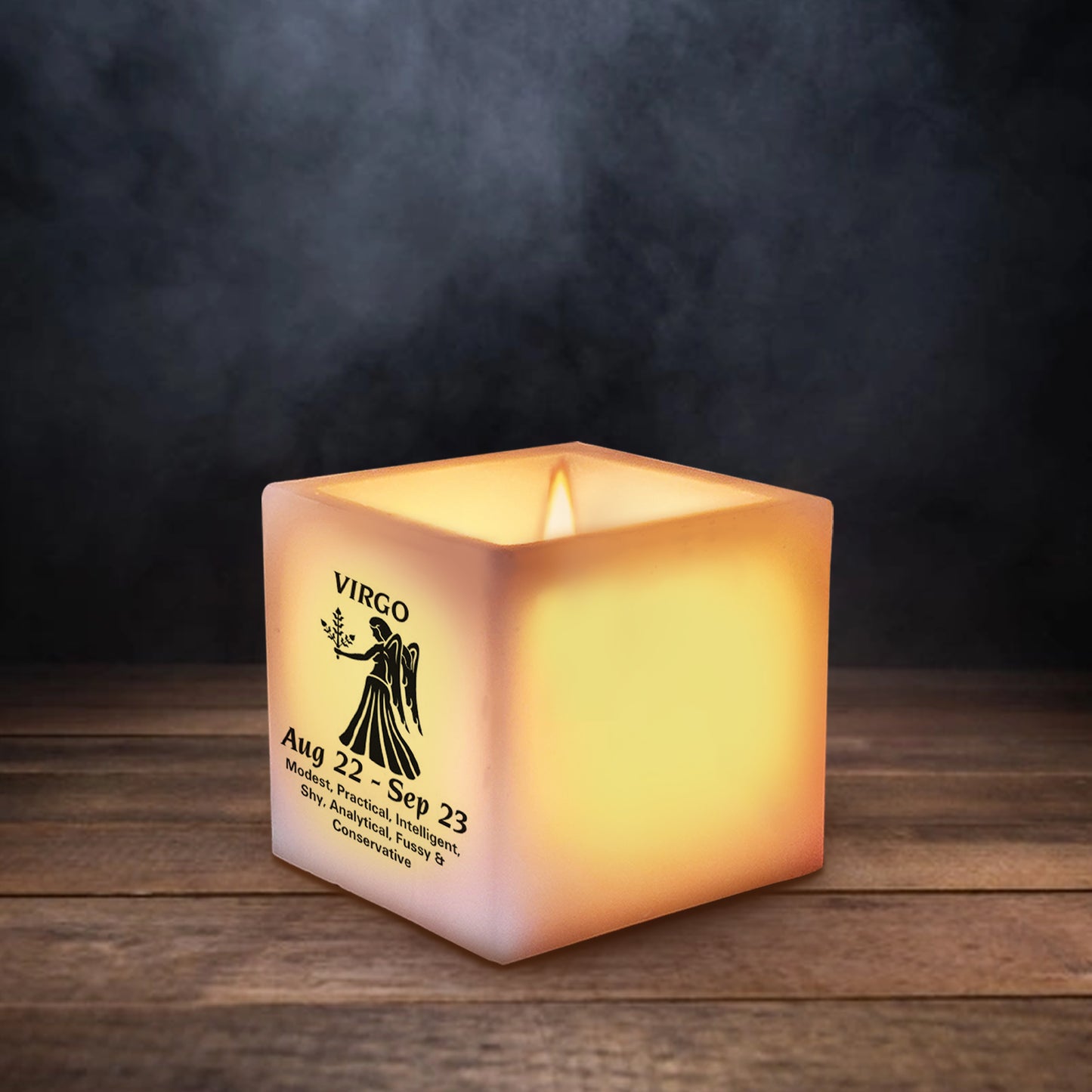 Zodiac Square Hollow Candles 3*3*3 inch ( Pack of 12 )