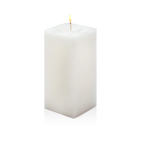 AuraDecor 3*6*3 Inch Rectangle Candle White Unscented