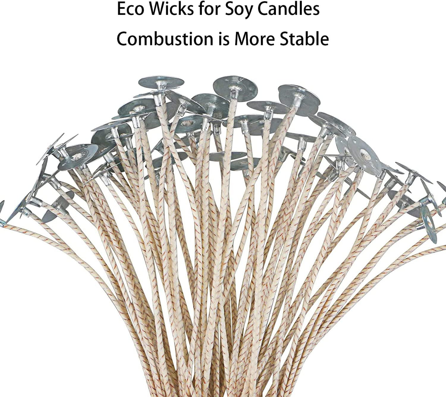 Pack of Eco Wicks for Candle Making, Jar Candles, Container Candles