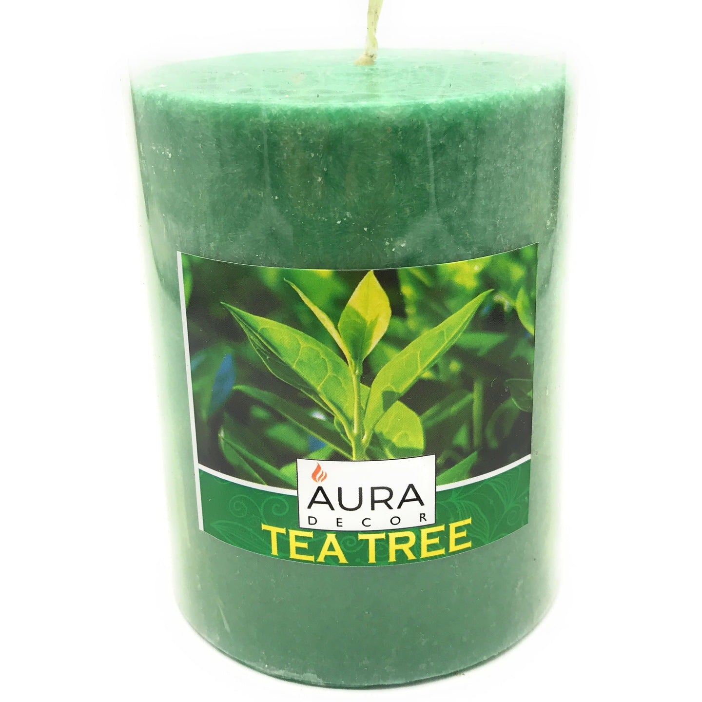 AuraDecor TeaTree Fragrance 3*4 Inches Pillar Candle - auradecor.co.in
