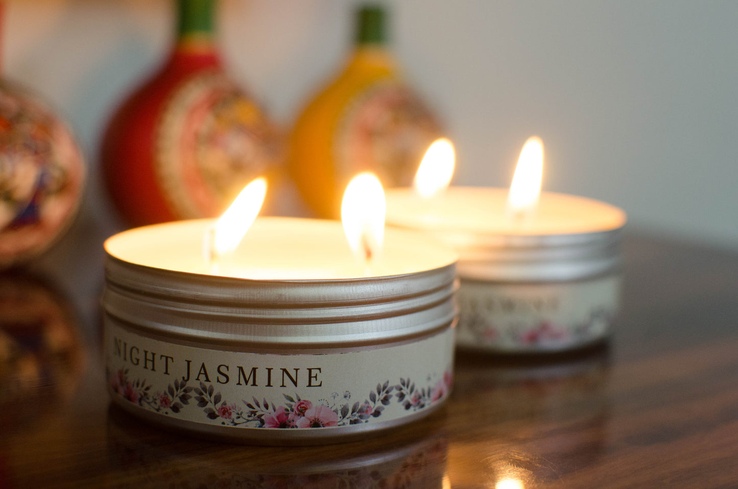 2 Wick Candle Set ( Night Jasmine ) - auradecor.co.in