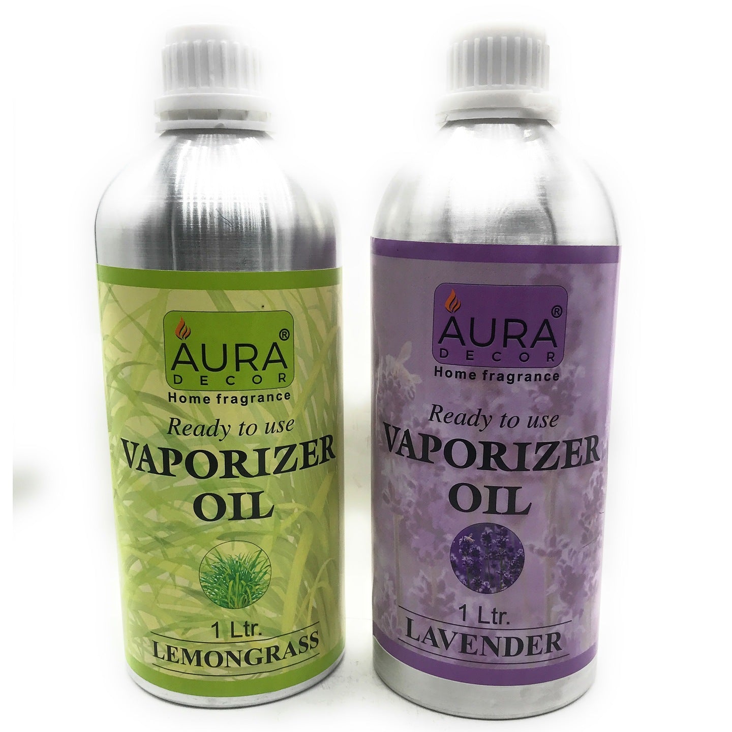 AuraDecor Pack of 2 Lemongrass & Lavender Vaporiser Oil 1 ltr each - auradecor.co.in