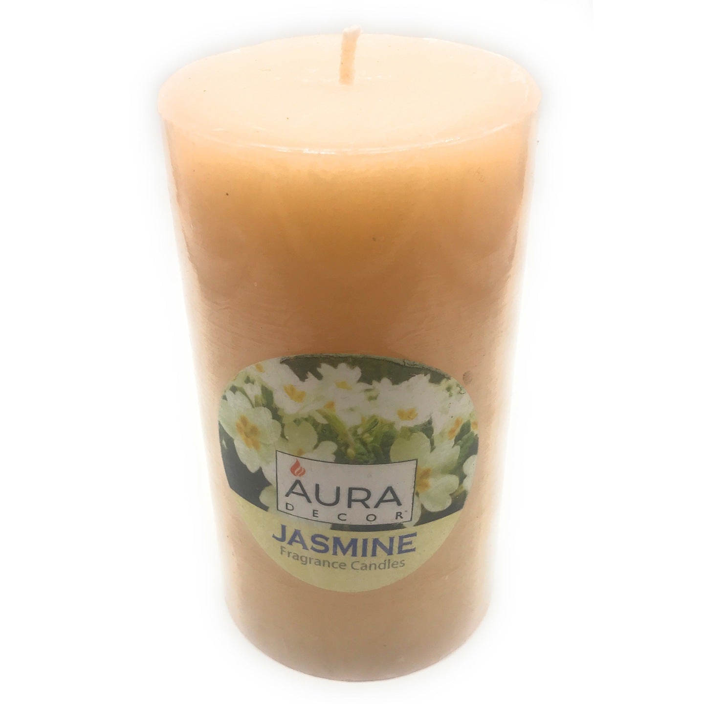 AuraDecor 3*6 Jasmine Fragrance Pillar Candle - auradecor.co.in