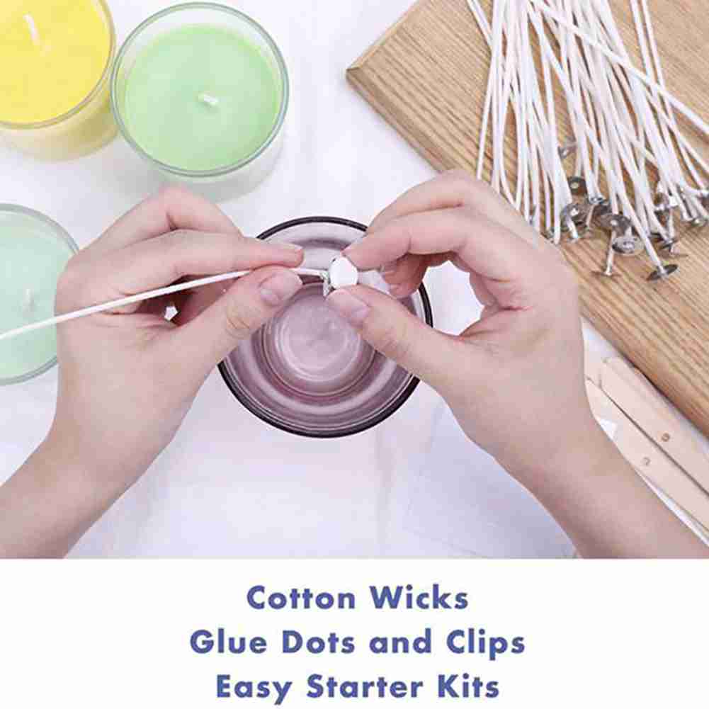 Candle Making Kit DIY with Candle Make Pouring Pot and Spoon, 20Pcs Candle Wicks and Glue Stick & 1/2 kg Paraffin Wax/ Soy Wax Chunks