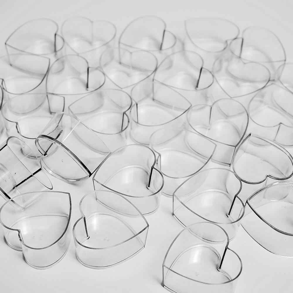AuraDecor PolyCarbonate Empty Cups Heart Shape