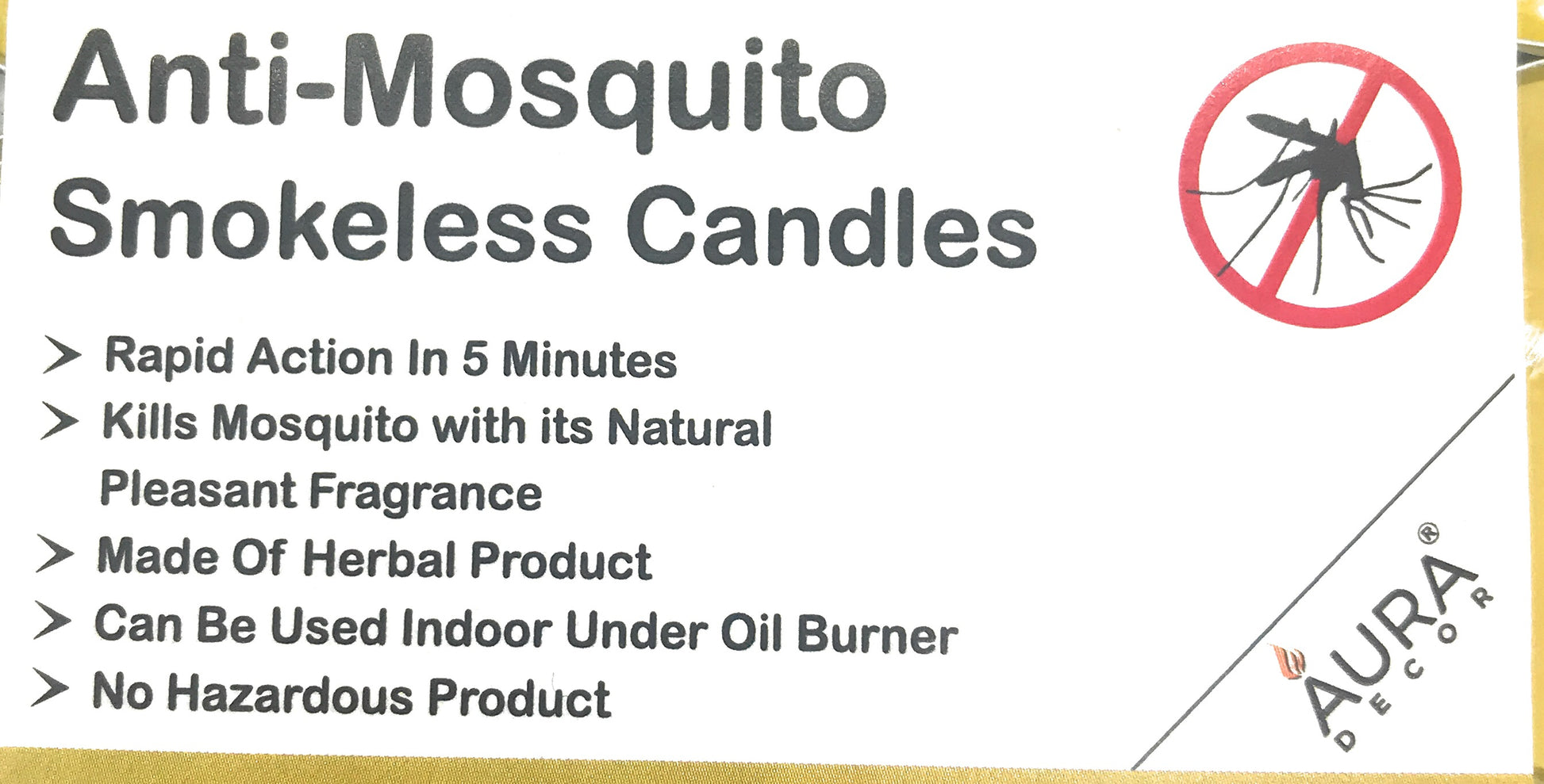Anti Mosquito Tealight Candles Pack of 50 - auradecor.co.in