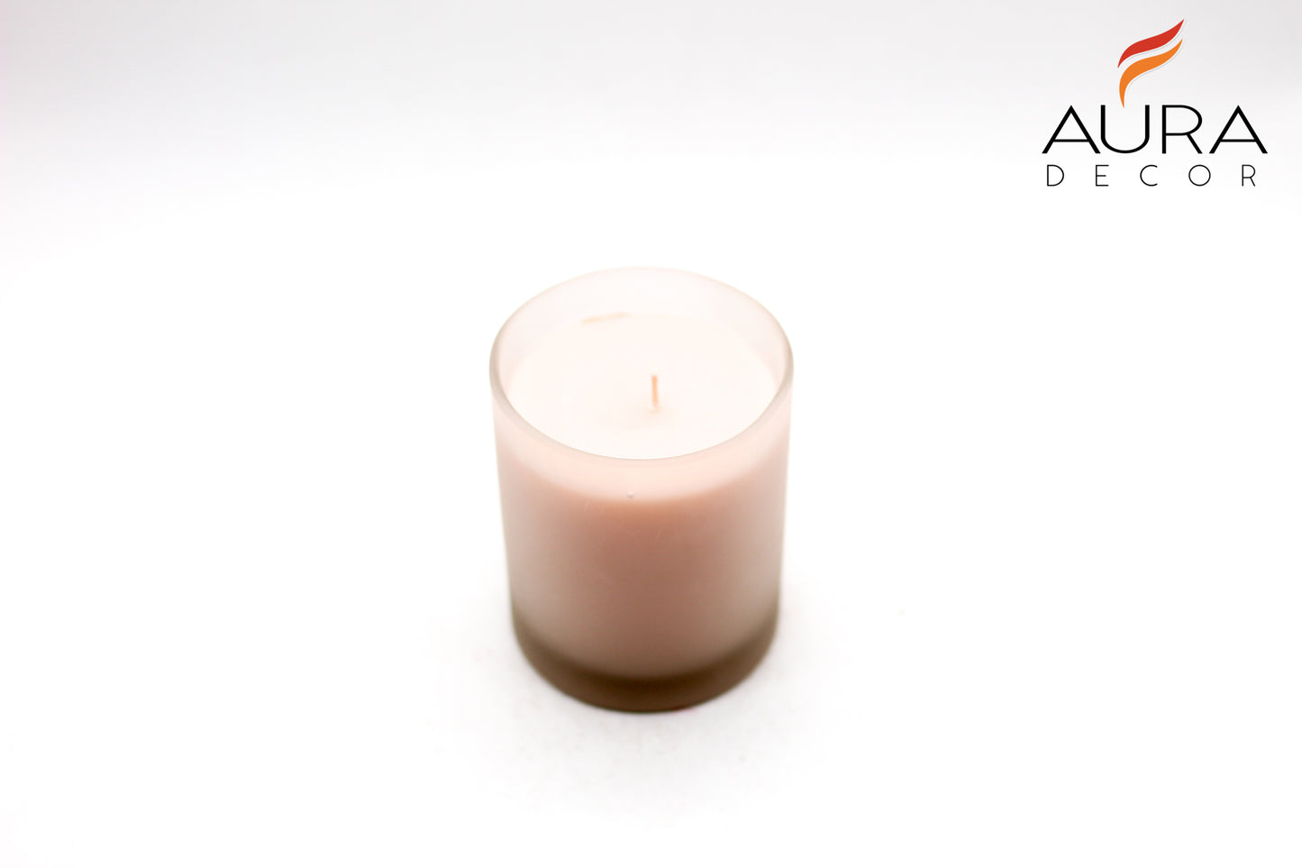 Frosted Glass Fragrance Candle - auradecor.co.in