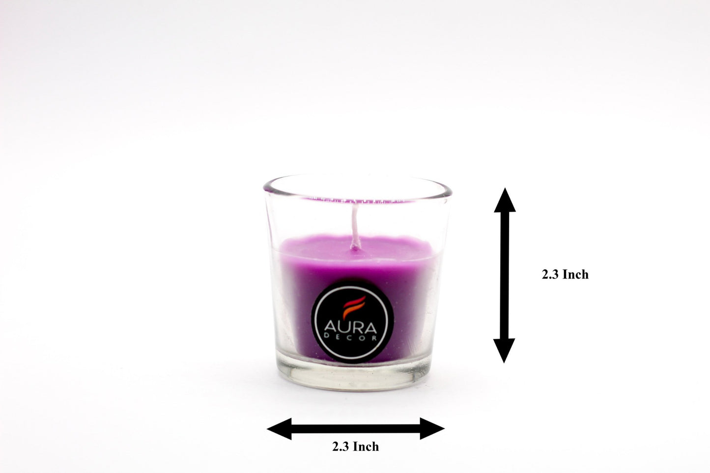Purple Glass Votive Candle 