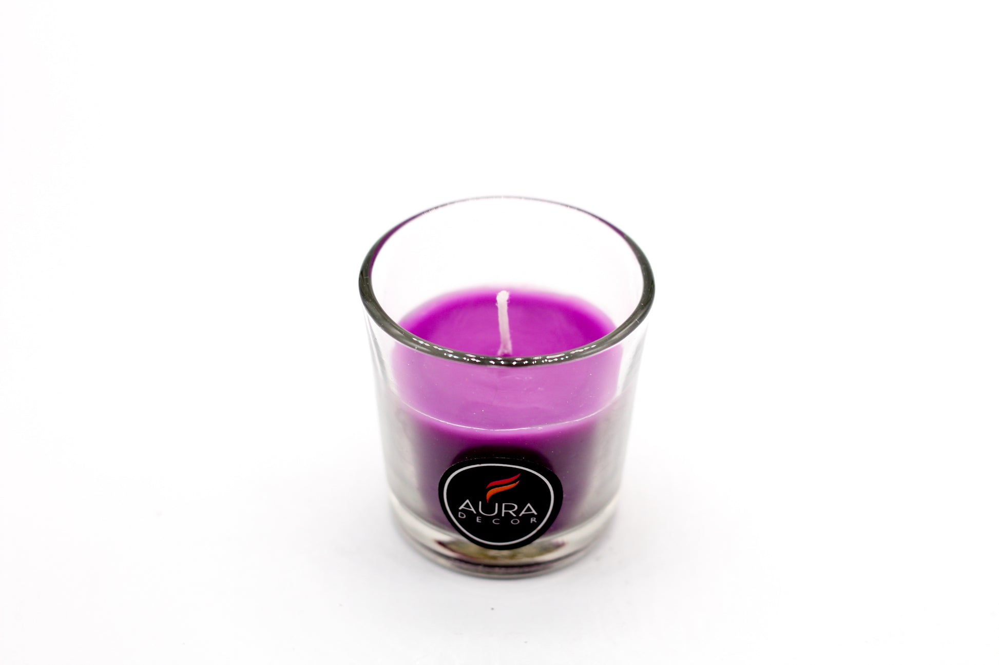 Rs 12 candle votive purple glass candle