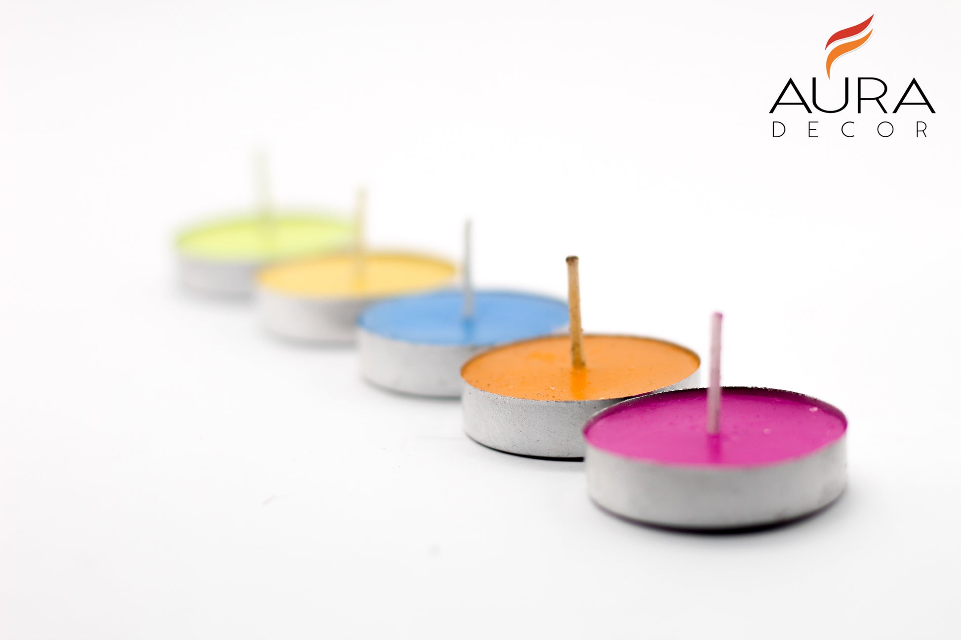 Pack of 50 MultiColour Tealight Candles - auradecor.co.in