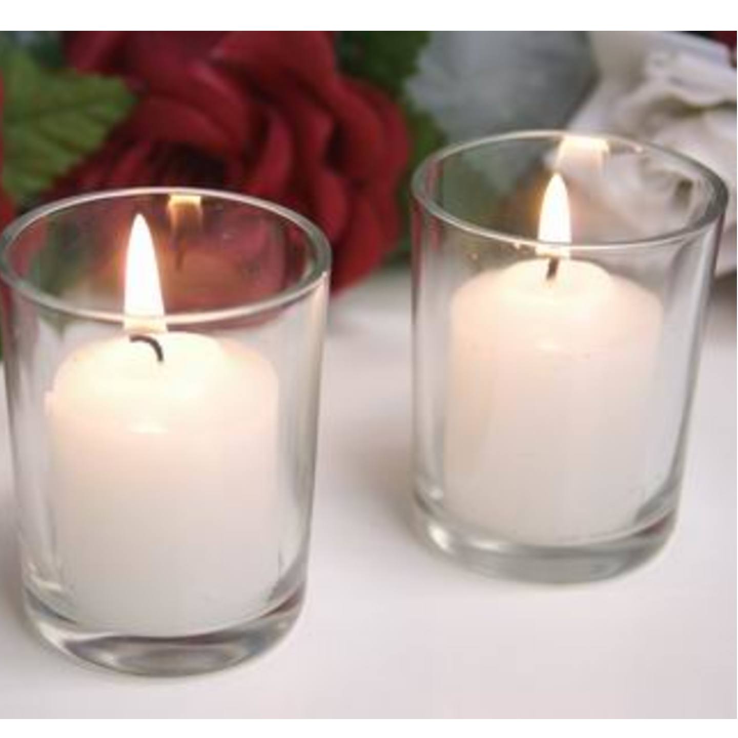 Set of 6 Glass Votive Candles - auradecor.co.in