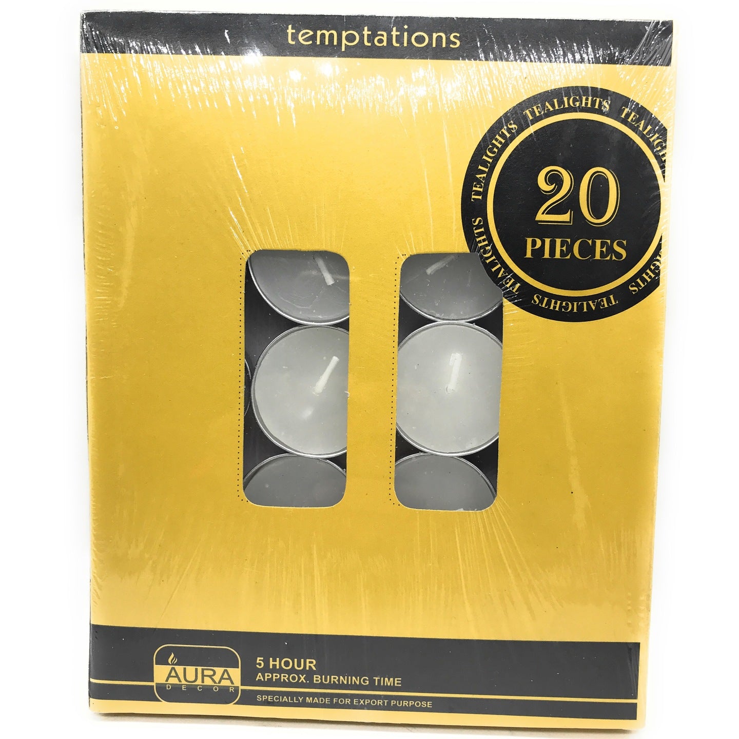 5 Hour Burning Tealight Candle ( Pack of 20 ) - auradecor.co.in