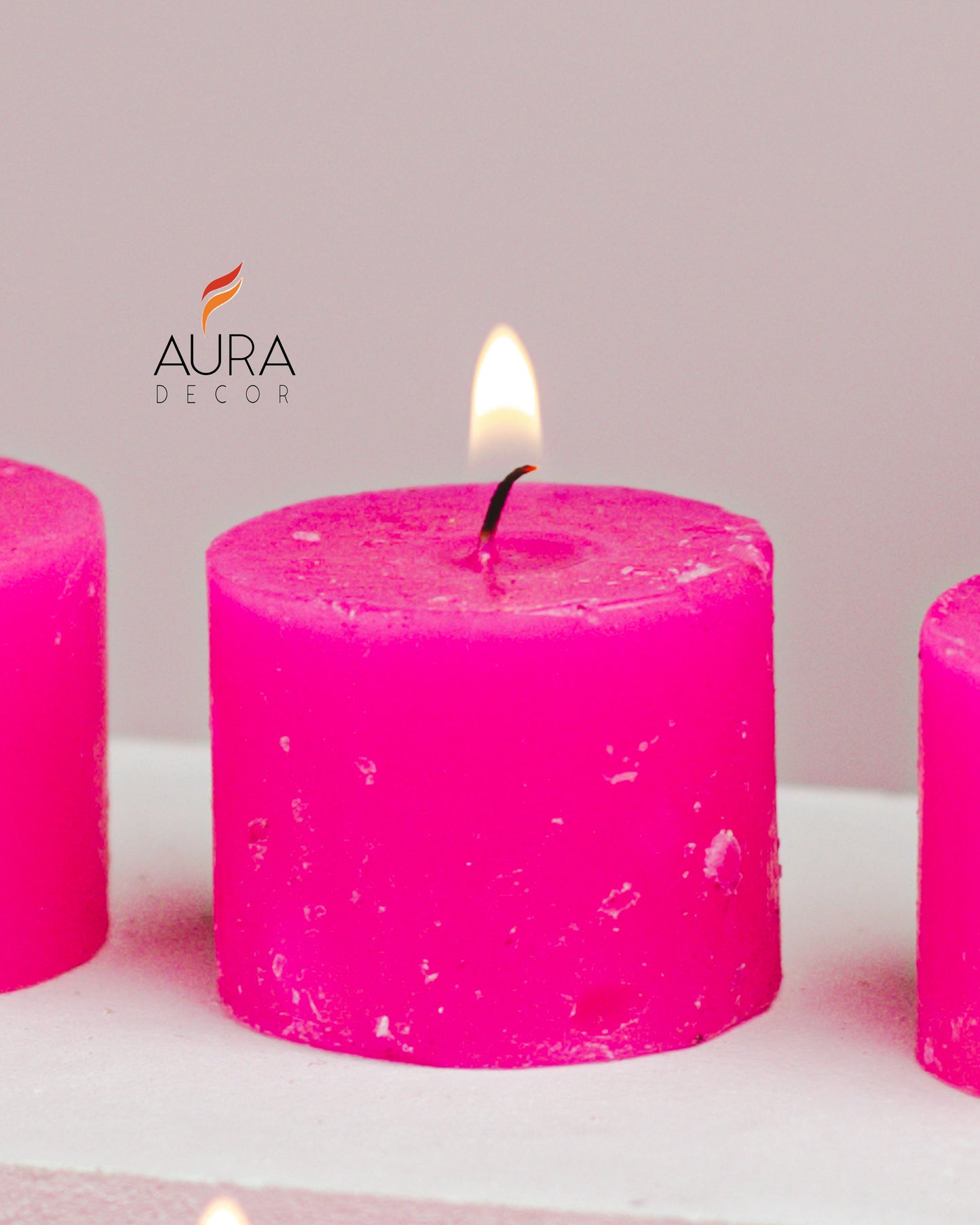 AuraDecor Set of 6 Rose Fragrance Votive Candle