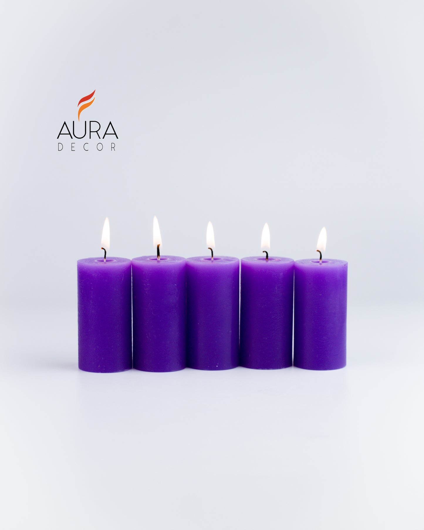 Fragrance Pillar Candle Set of 5 ( Lavender )