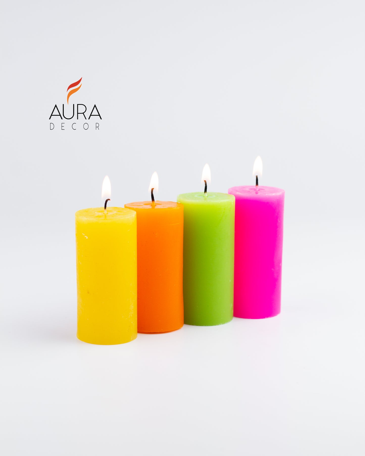 Mini Pillar Candles Set of 4 ( Fragrance )