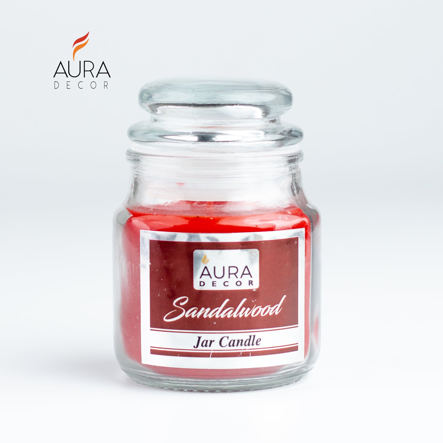AuraDecor Buy 1 Get 1  Sandalwood Fragrance Jar Candles ( Burning Time 30 hours Each )