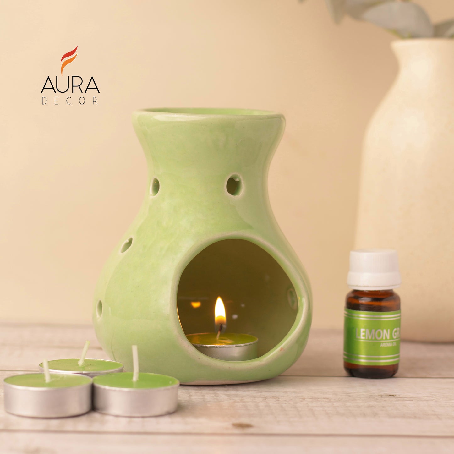 AuraDecor Aroma Diffuser Gift Set ( Large ) ( lemon Grass ) – Aura