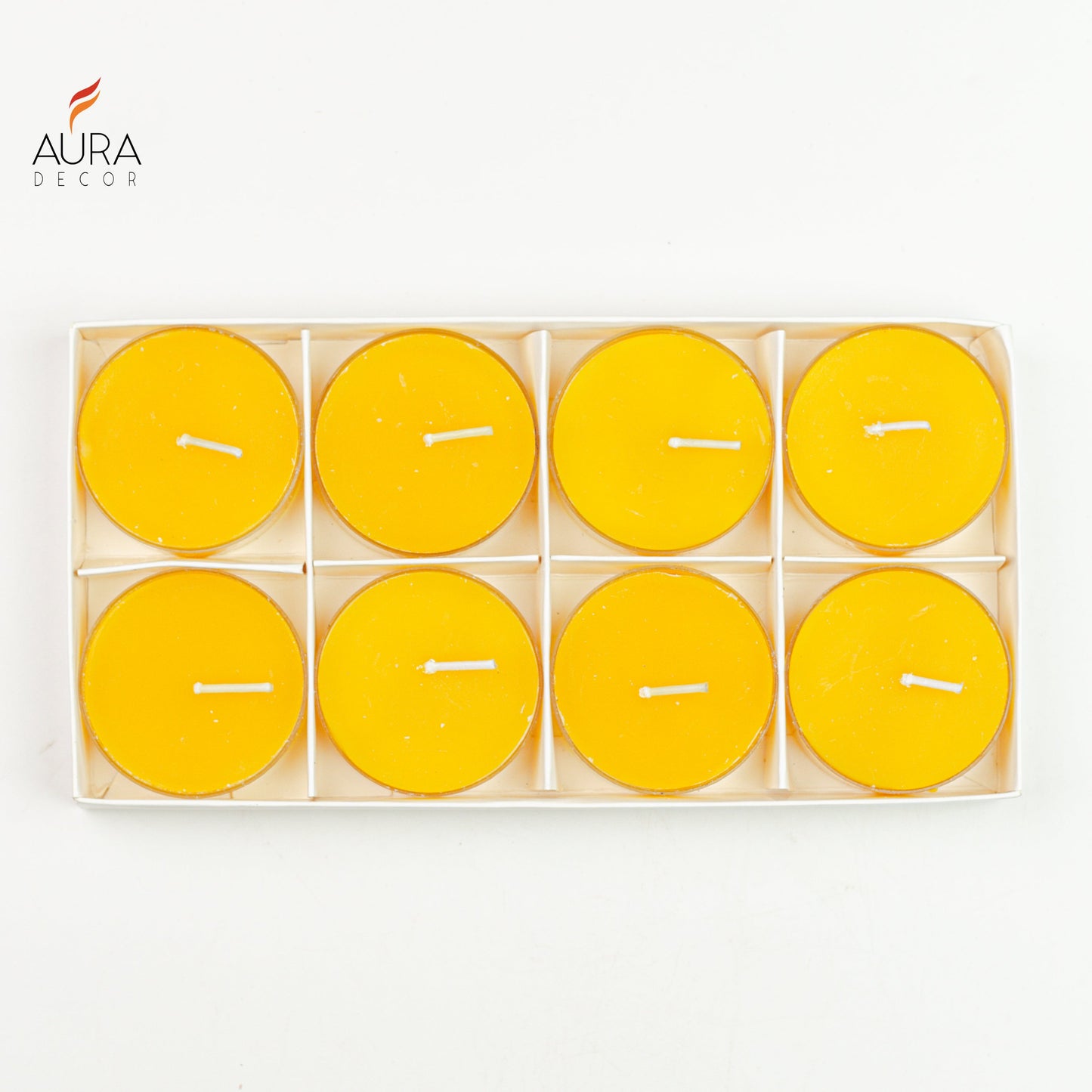 Bulk Buy AuraDecor Fragrance Acrylic Tealight Pack of 8 ( 20 Packets )