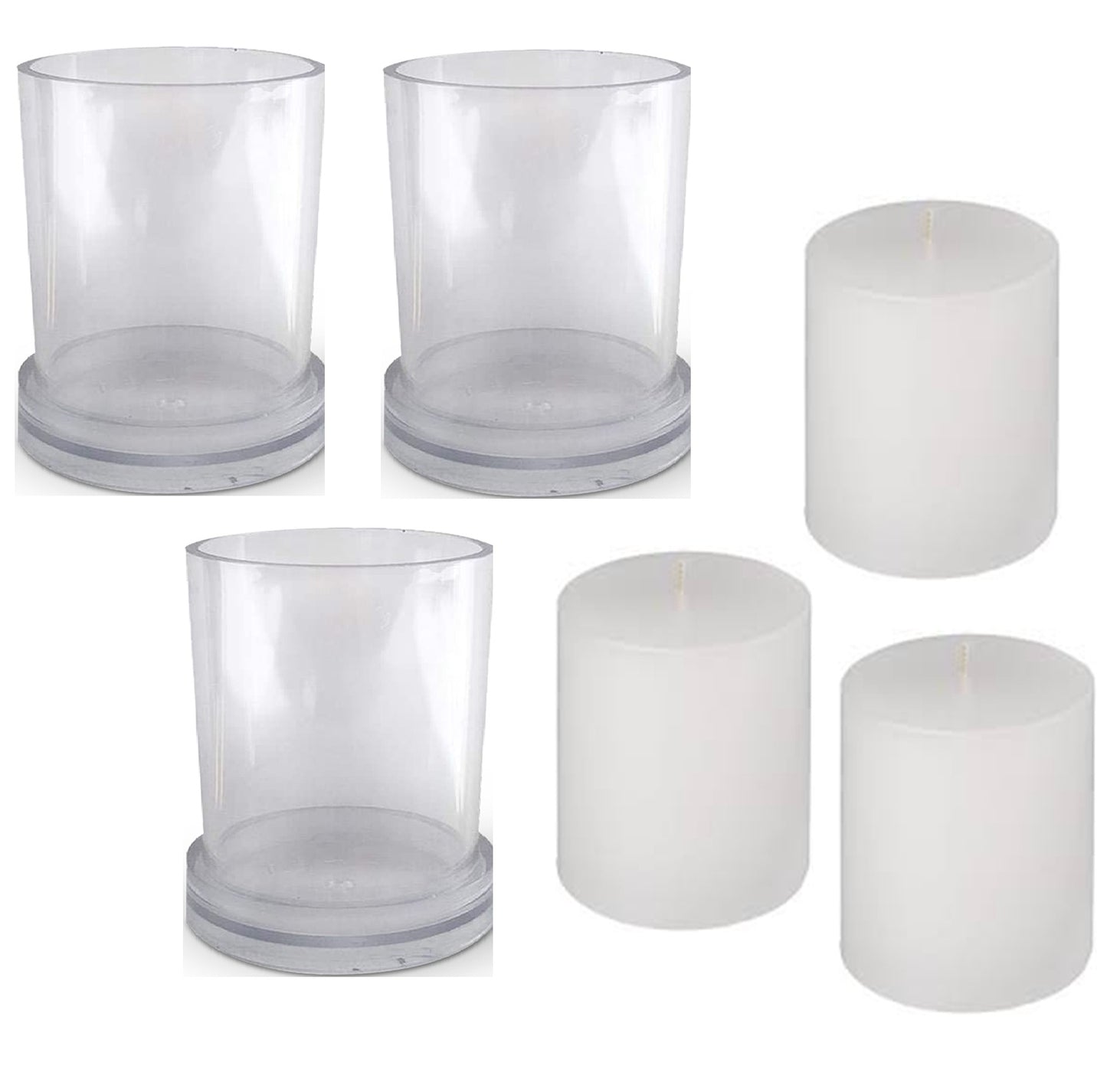 AuraDecor 4inch* 4inch Polycarbonate Mould for Making Pillar Candles