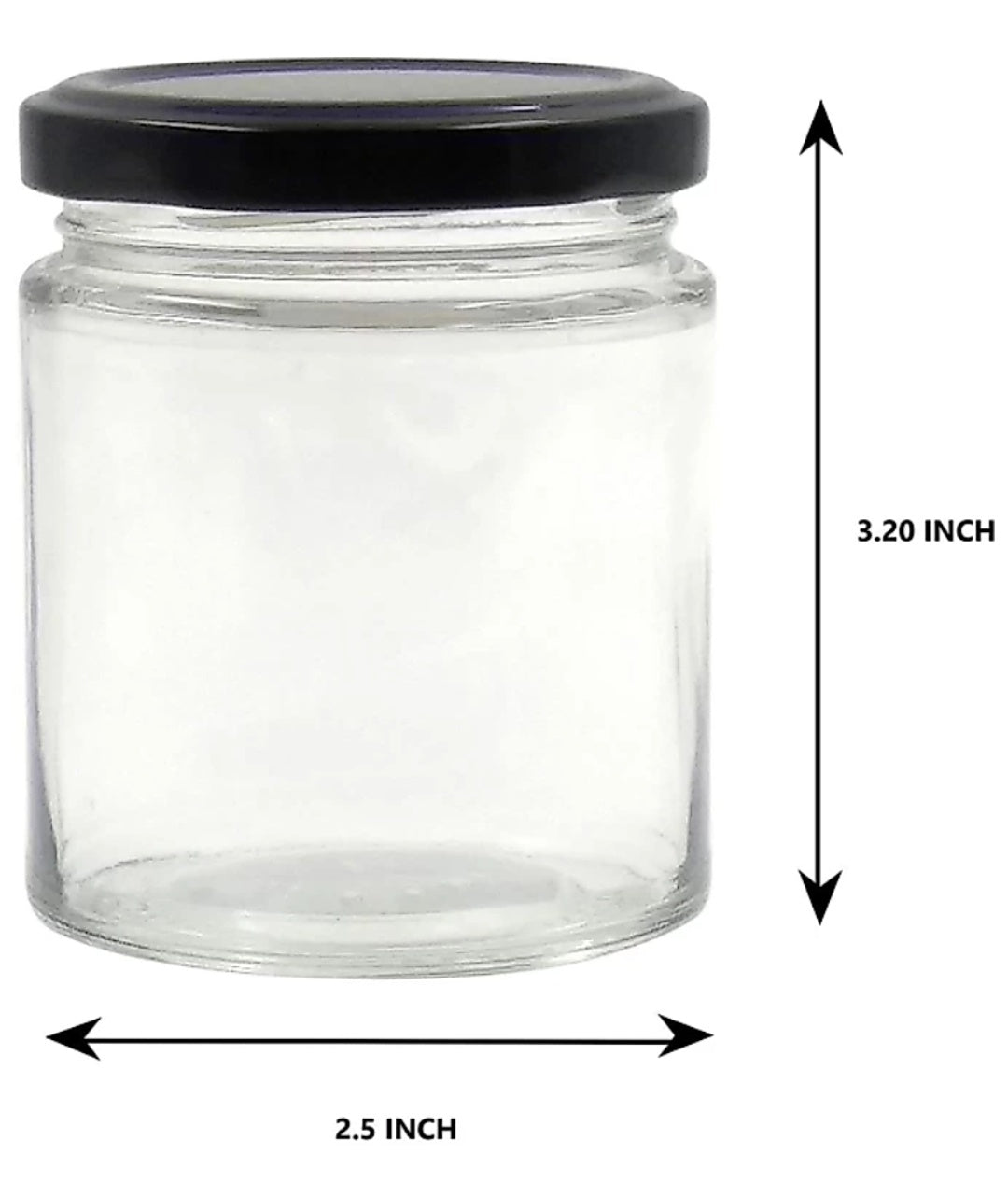 AuraDecor Empty Jar 150 ml Capacity Twist Lid Jar for Candle Making
