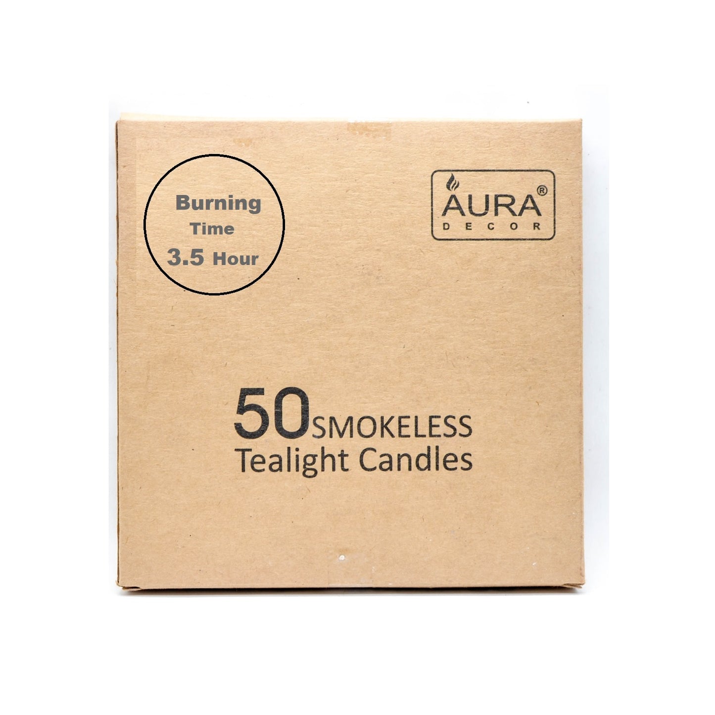 AuraDecor Pack of 50 Tealight Candles ( Burning Time 3 Hours Approx )