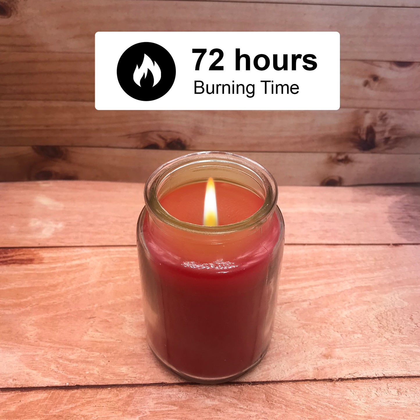 AuraDecor Long Burning Fragrance Jar Candle ( 72 Hours ) ( MOQ 50 Pcs )