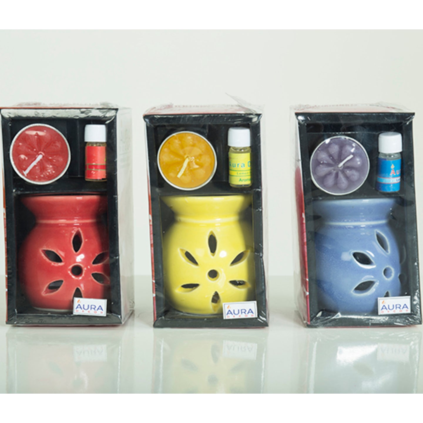 AuraDecor Set of 3 Aroma Oil Burner Bulk Buy Price - auradecor.co.in