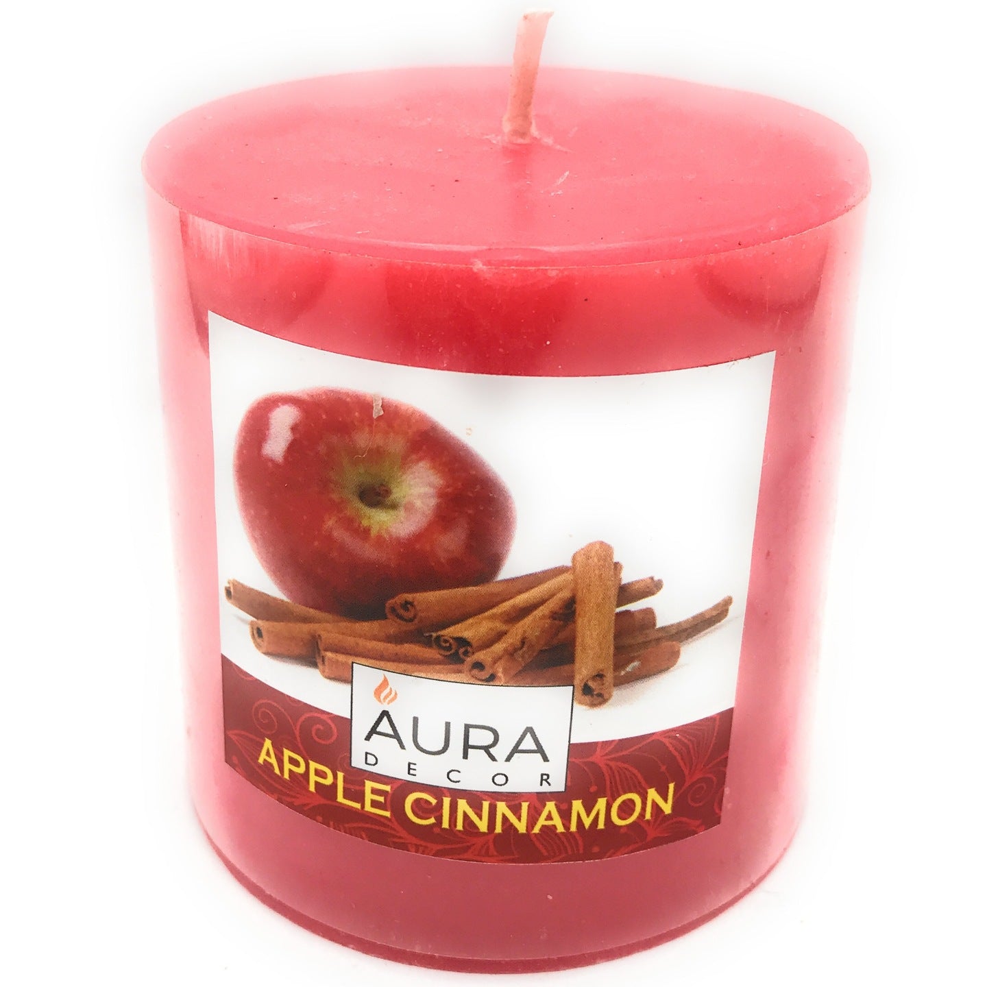 AuraDecor Pack of 1 Apple Cinnamon Fragrance Candle - auradecor.co.in