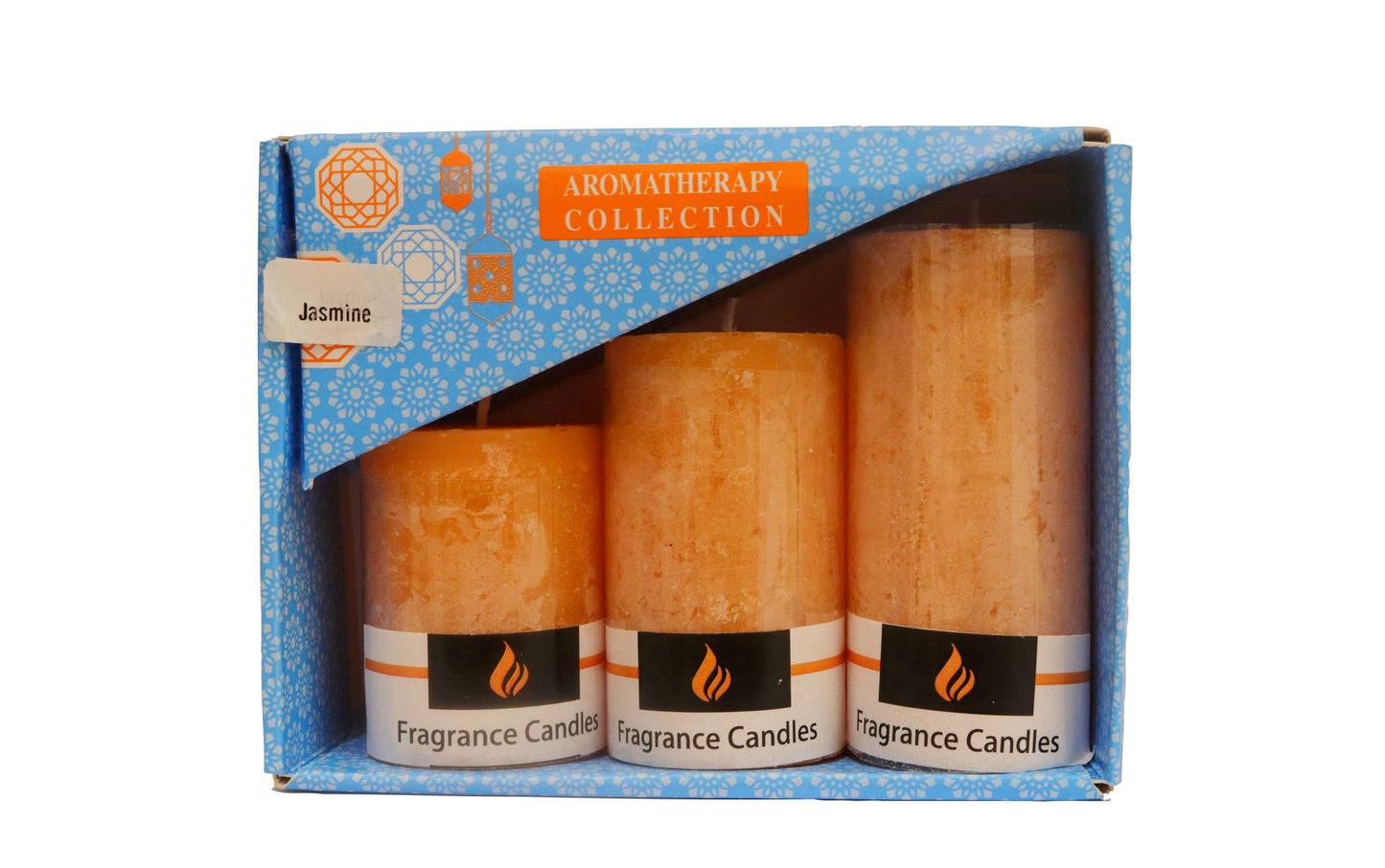 AuraDecor Fragrance Pillar Candle Set of 3 ( 2*2inch, 2*3inch , 2*4inch ) ( Bulk Buy 24 Sets )