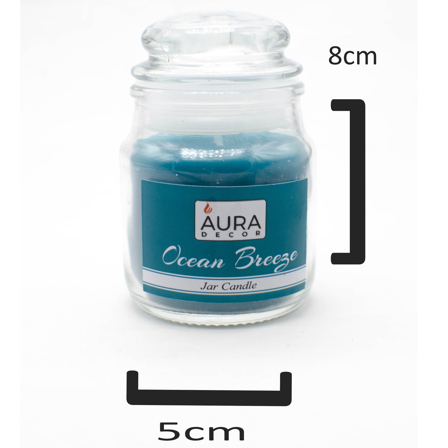 AuraDecor Buy 1 Get 1 Free Ocean Breeze Fragrance Jar Candles ( Burning Time 30 hours Each ) - auradecor.co.in