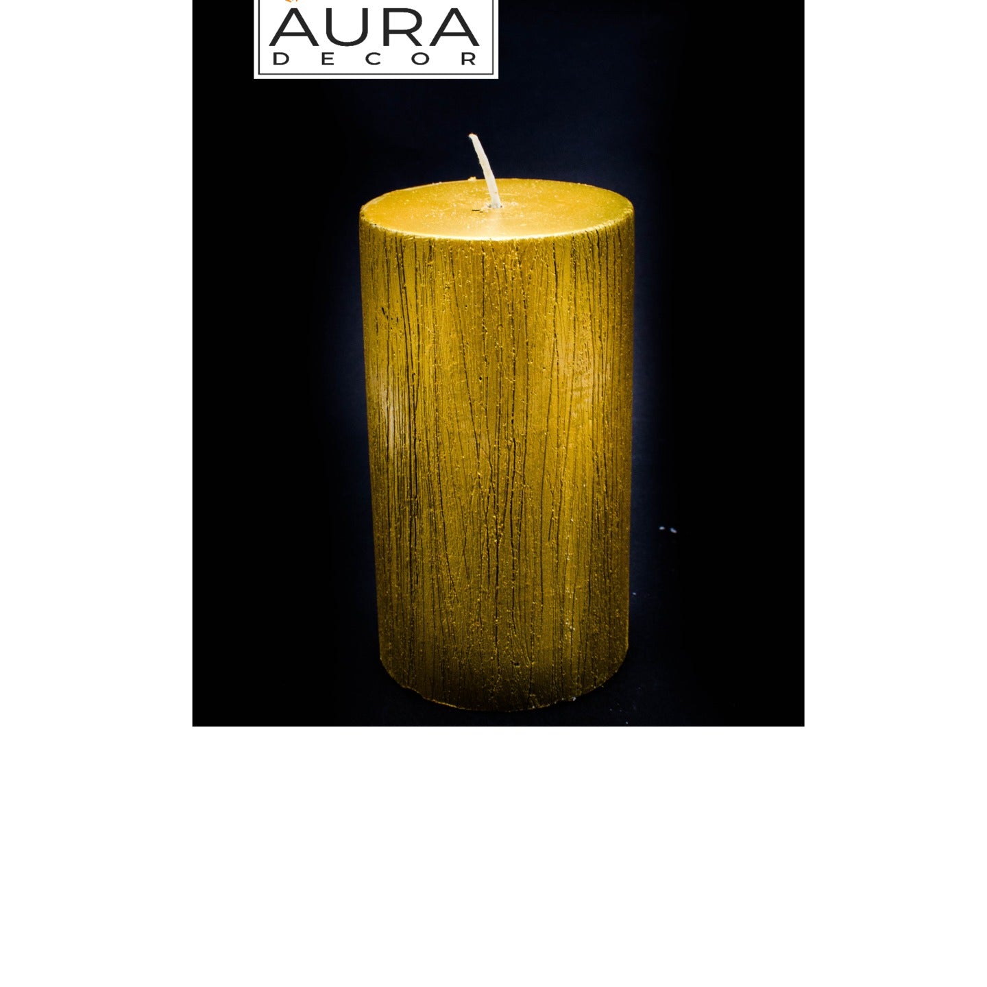 AuraDecor 3*6 Rustic Finish Pillar Candle - auradecor.co.in