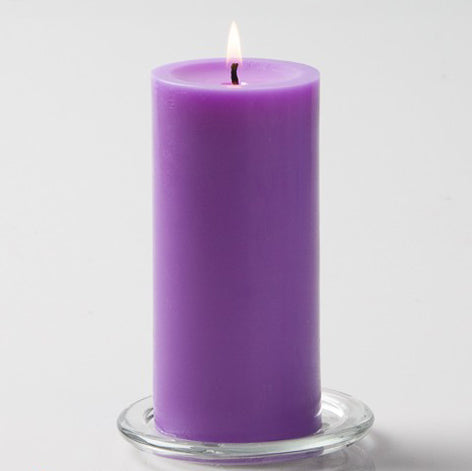 AuraDecor 3*6 lavender Fragrance Pillar Candle