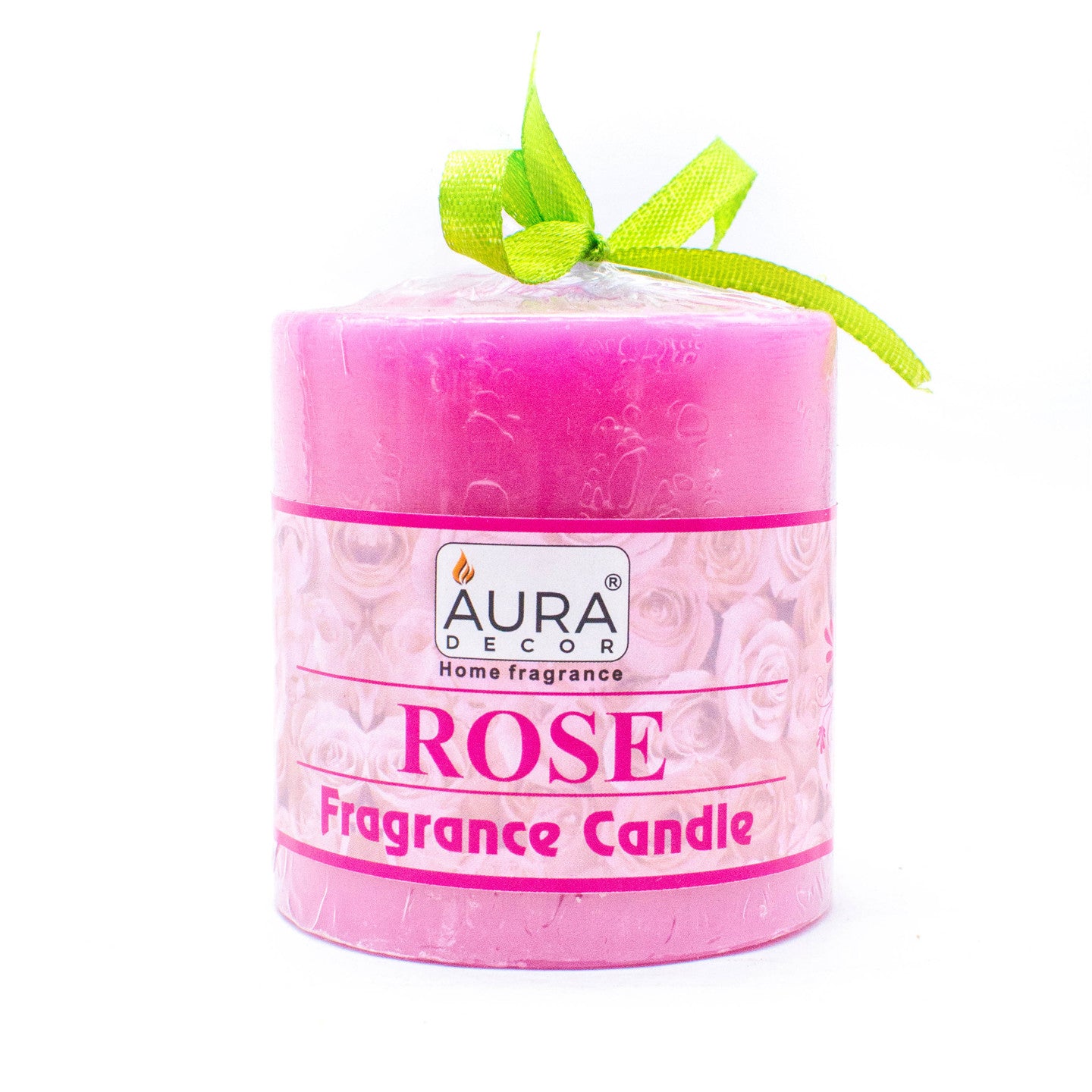 AuraDecor 2.5 *2.5 Rose Fragrance Pillar Candle - auradecor.co.in