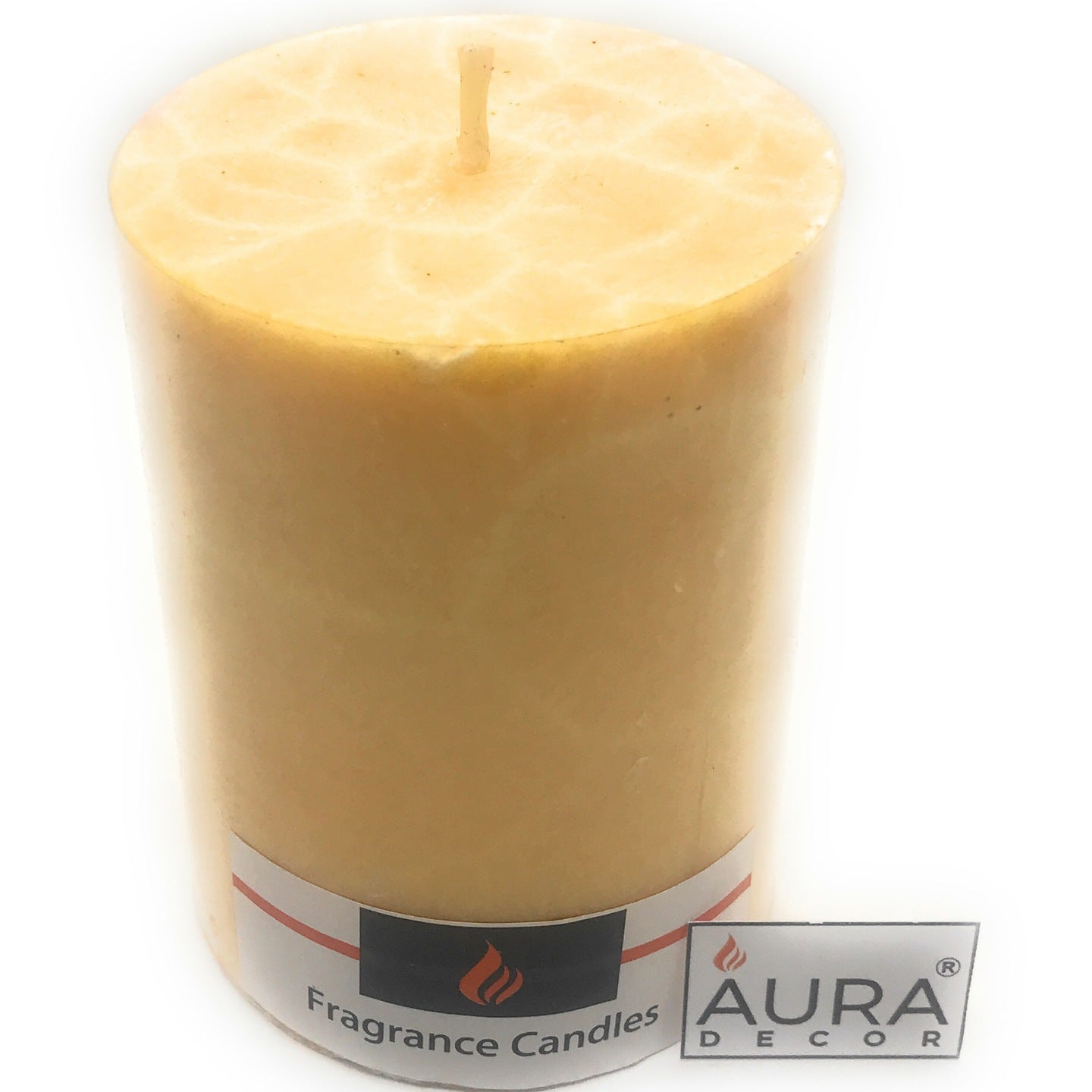 AuraDecor Vanilla Fragrance 3*4 Pillar Candle - auradecor.co.in