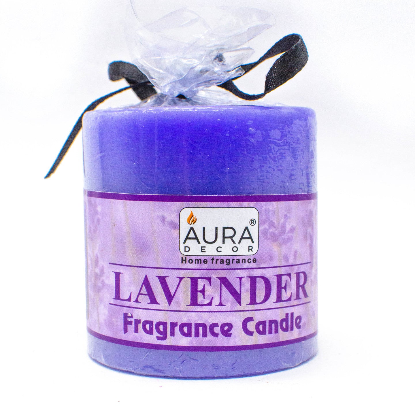 AuraDecor 2.5*2.5 Inch Lavender Fragrance Pillar Candle - auradecor.co.in
