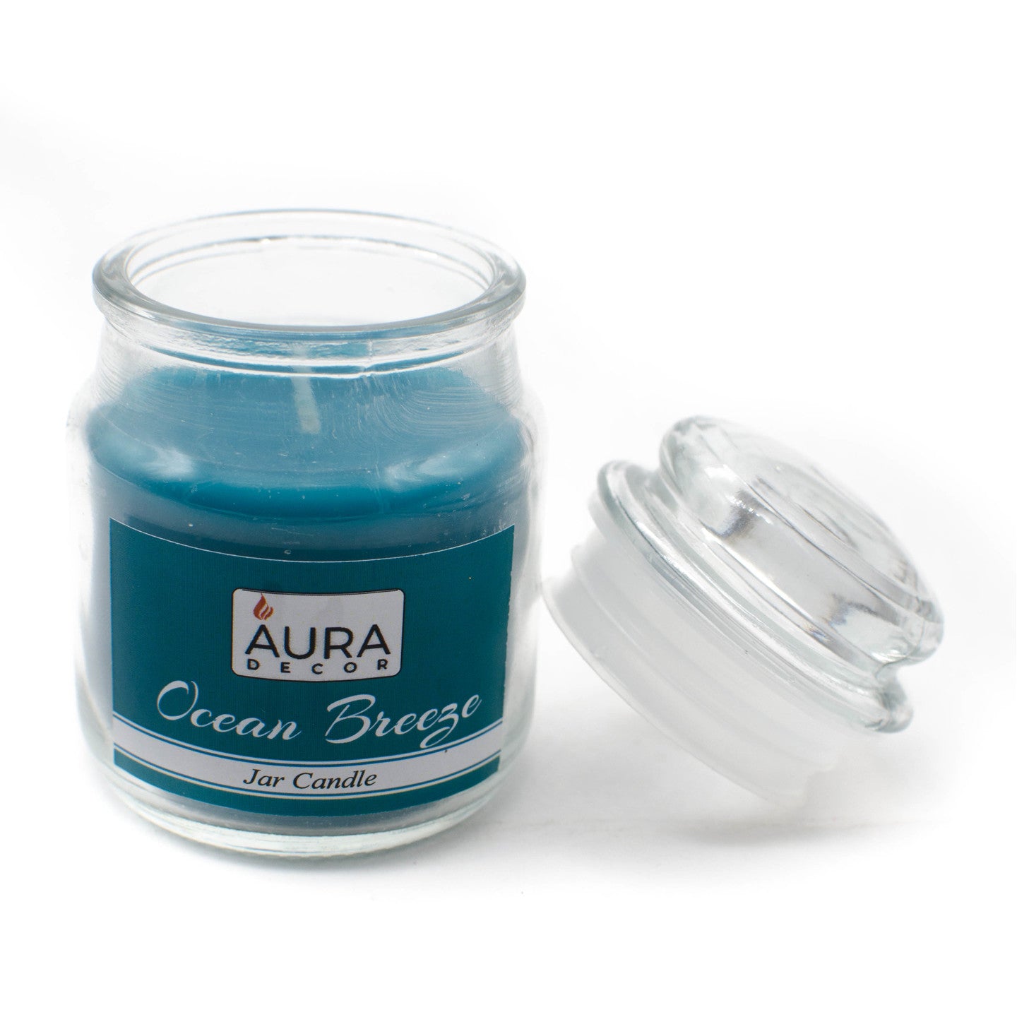 AuraDecor Ocean Breeze Fragrance Jar Candle Burning Time 30 Hours Each - auradecor.co.in
