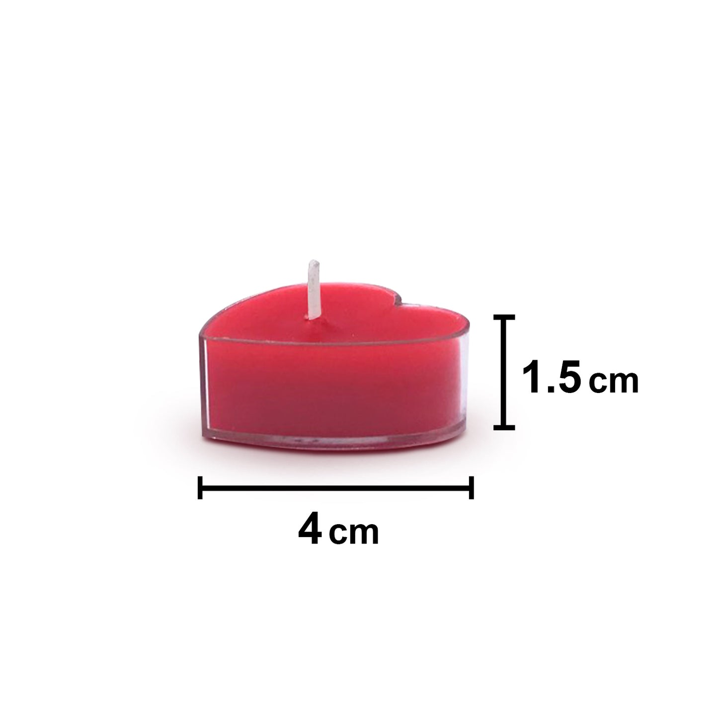 AuraDecor Fragrance Rose Heart Shape Tealight ( Bulk Pack of 100 Packets )