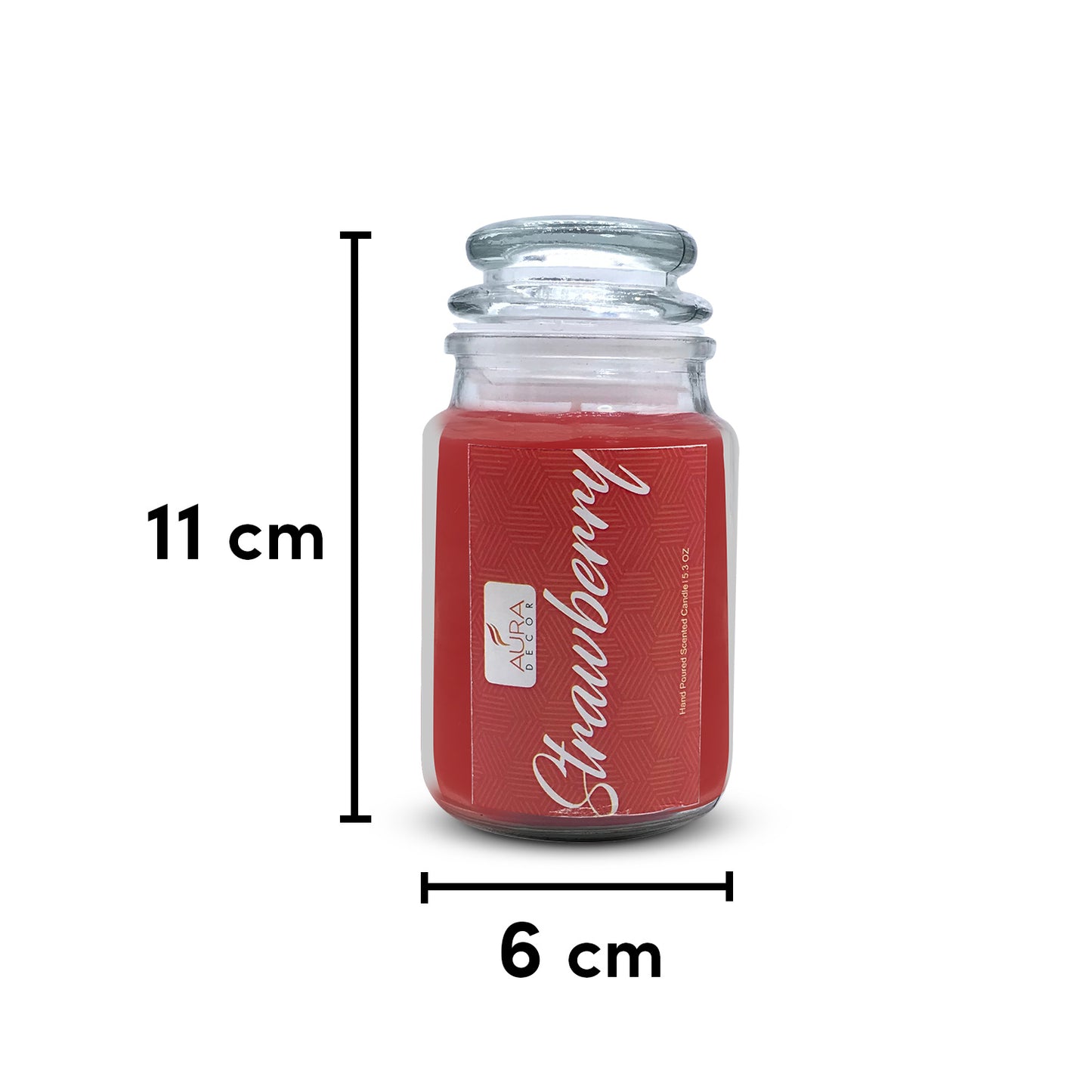 AuraDecor Fragrance Jar Candle ( Strawberry )