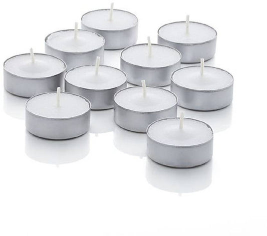 Tribello White Tea Lights Candles - Effortless Elegance & Warmth with Unscented Tealight Candles - 3.5 Hour - Tea Candles for Home, Travel, Events, Re