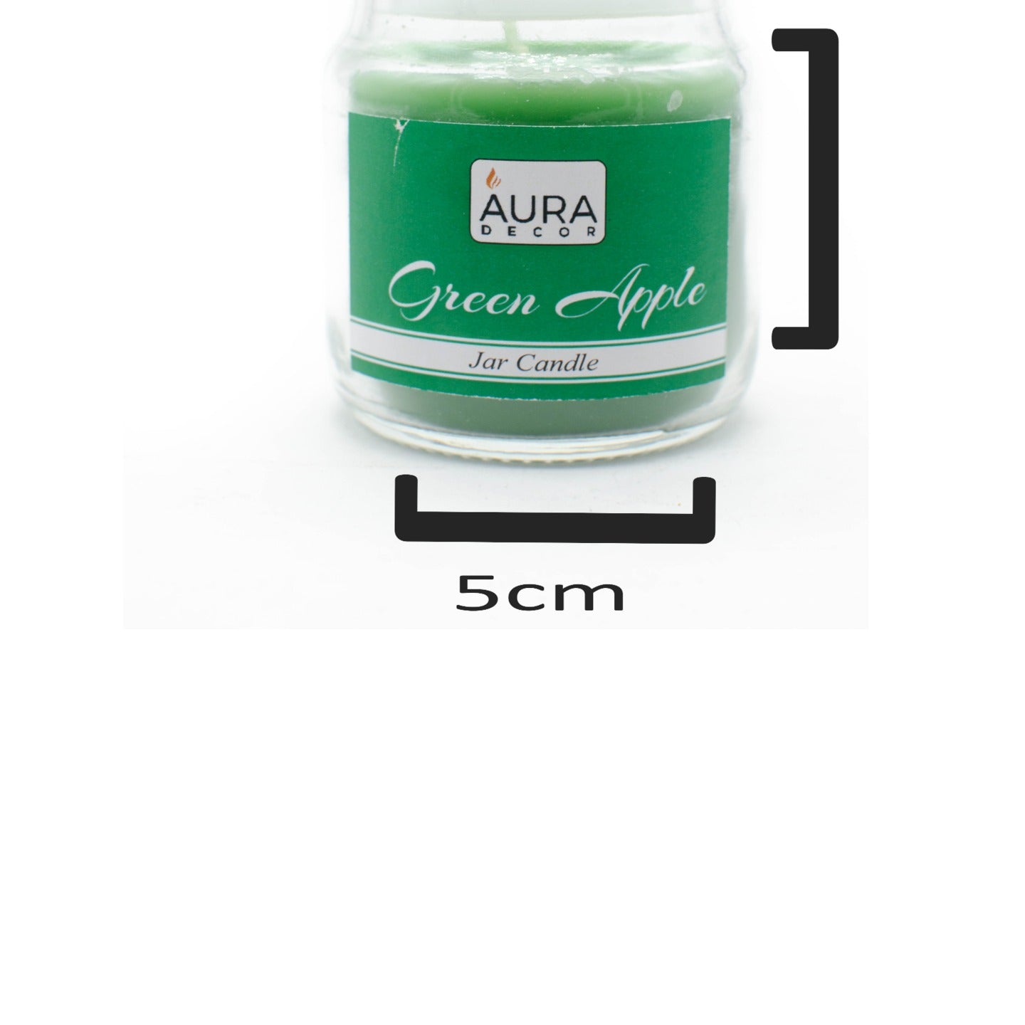 AuraDecor Set of 2 Fragrance Jar Candles Green Apple & Rose ( Burning Time 30 hours Each ) - auradecor.co.in
