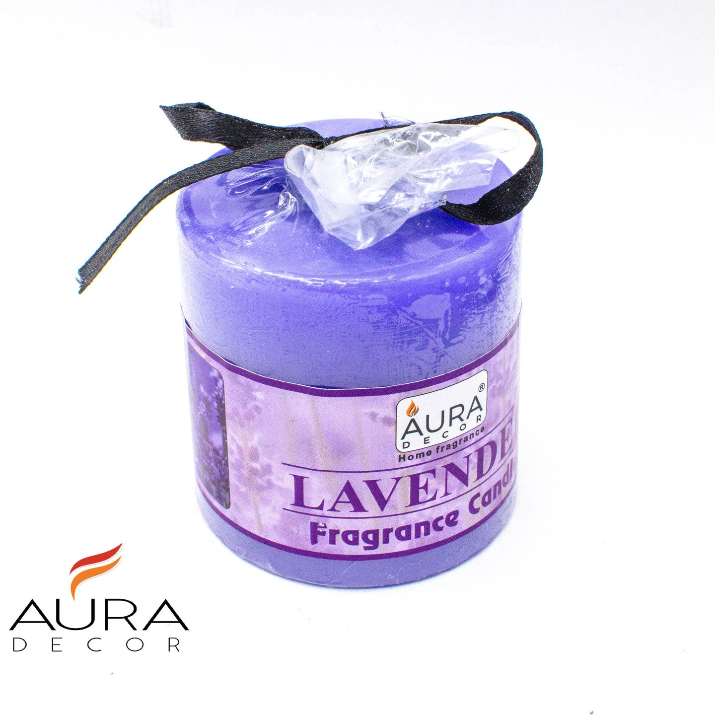 AuraDecor 2.5*2.5 Inch Lavender Fragrance Pillar Candle - auradecor.co.in